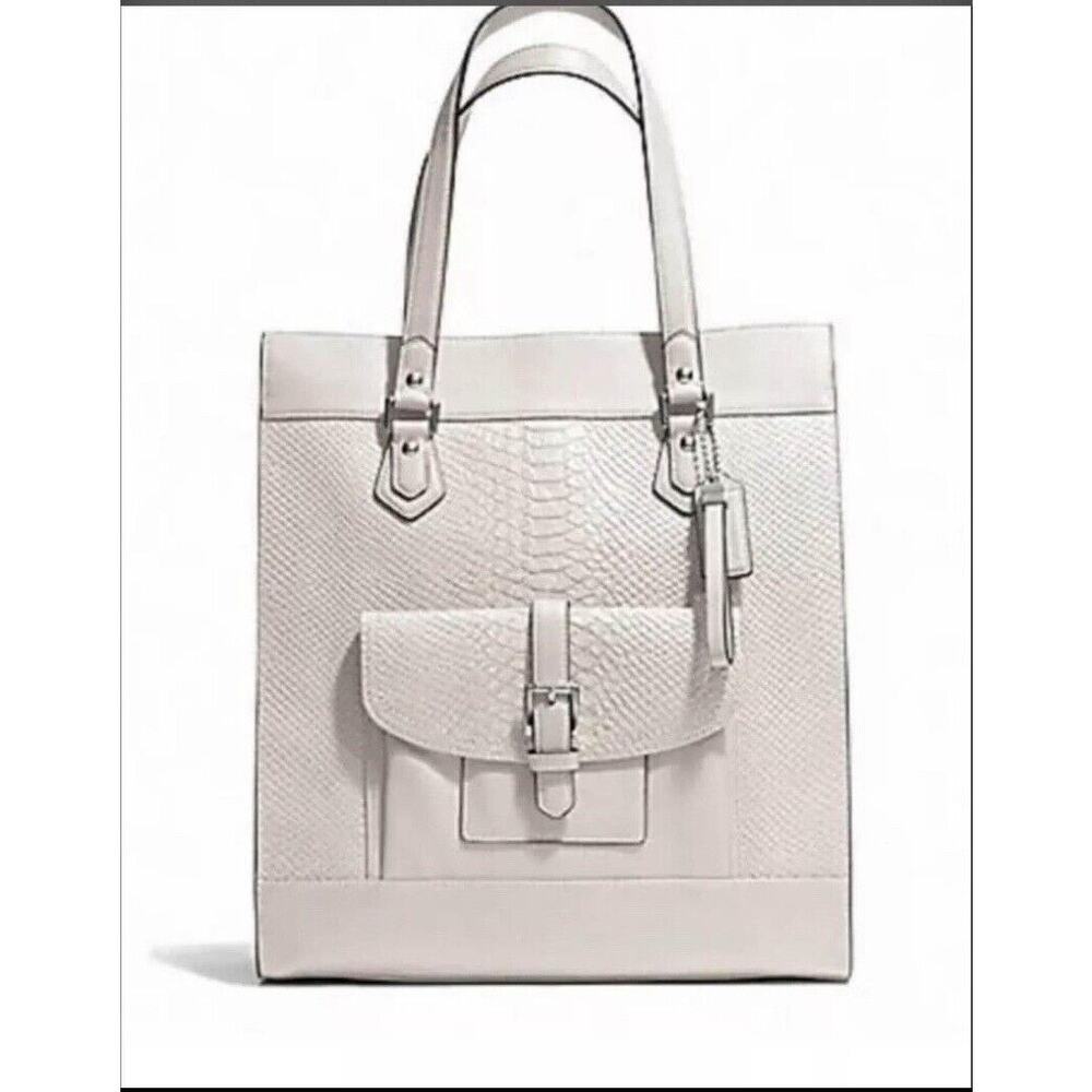 Coach Charlie Embossed Python Leather Large Tote Bag F28723‎ Limited Edition